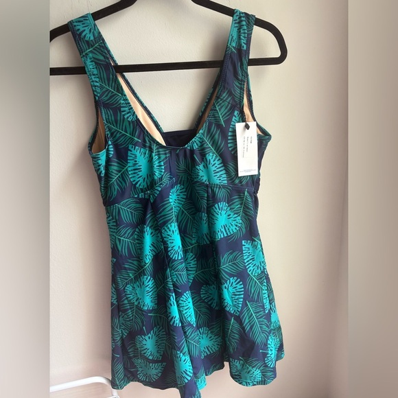 Ecupper women’s swimsuit dress palm leaf’s size M 8-10 NWT - Picture 4 of 6